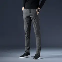 Осень и зима Мужская Бодибилдинг эластичная Мода Спорт досуг джинсы
