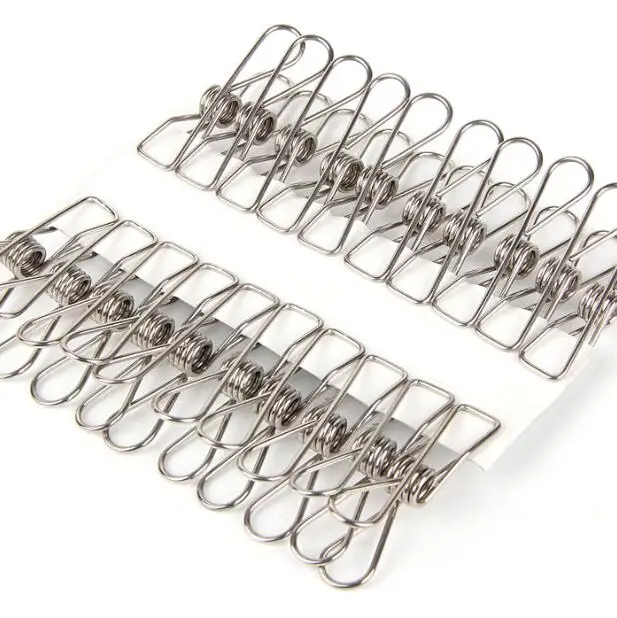Details about   20X Stainless Steel Clothes Pegs Laundry Metal Clamps Metal Hanging Pins Cl T JI 