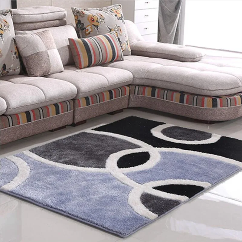 

160cm X 230cm Rectangle Modern Simple Stretch Silk Carpet Bedroom Bedside Living Room Tea Table Carpet Can be Machine Wash