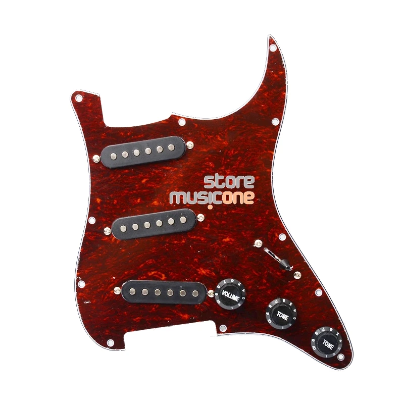 Многоцветная Накладка электрогитары Pickguard и черная SSS загруженная Prewired scrachplate в сборе - Цвет: Red Turtle
