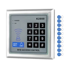 Rfid Keypad Access Control 125KHz Smart Card Reader With 10 Keychains Classical Password Door Lock For 500 User Cards-KD2000