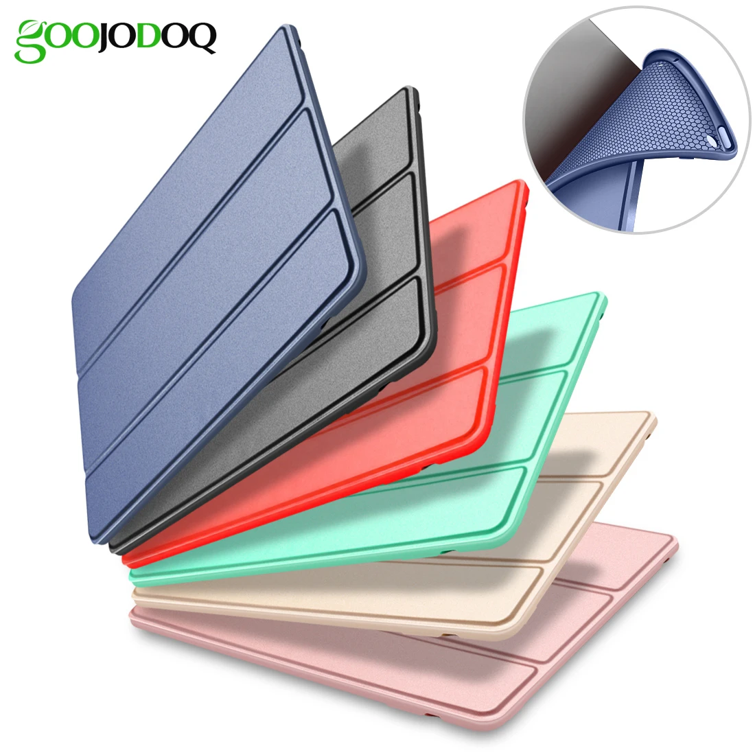 Folding Smart Case For Ipad Pro 9 7 Matte PC Back Case PU Leather Cover Stand