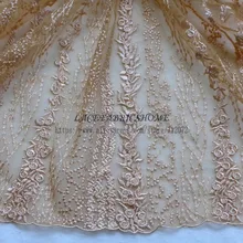 La Belleza Распродажа Новая мода свадебный стиль кружевная ткань бежевый/розовый/серый/белый свадебное вечернее платье кружевная ткань