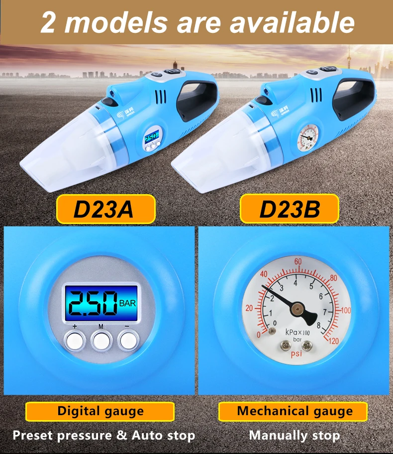 Car Vacuum Cleaner tire inflator