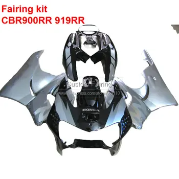 

Brand new Fairings For HONDA cbr900rr CBR 919RR 98 99 ( silver + white flames ) sticker fairings Fairing kit no.030