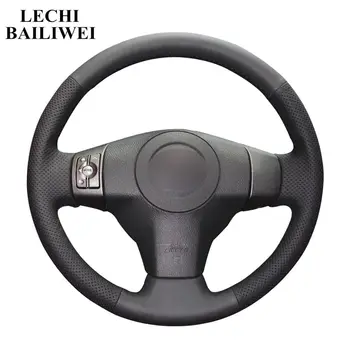 

DIY Black Artificial Leather Hand-stitched Car Steering Wheel Cover for Toyota Yaris Vios RAV4 2006-2009 Scion XB 2008