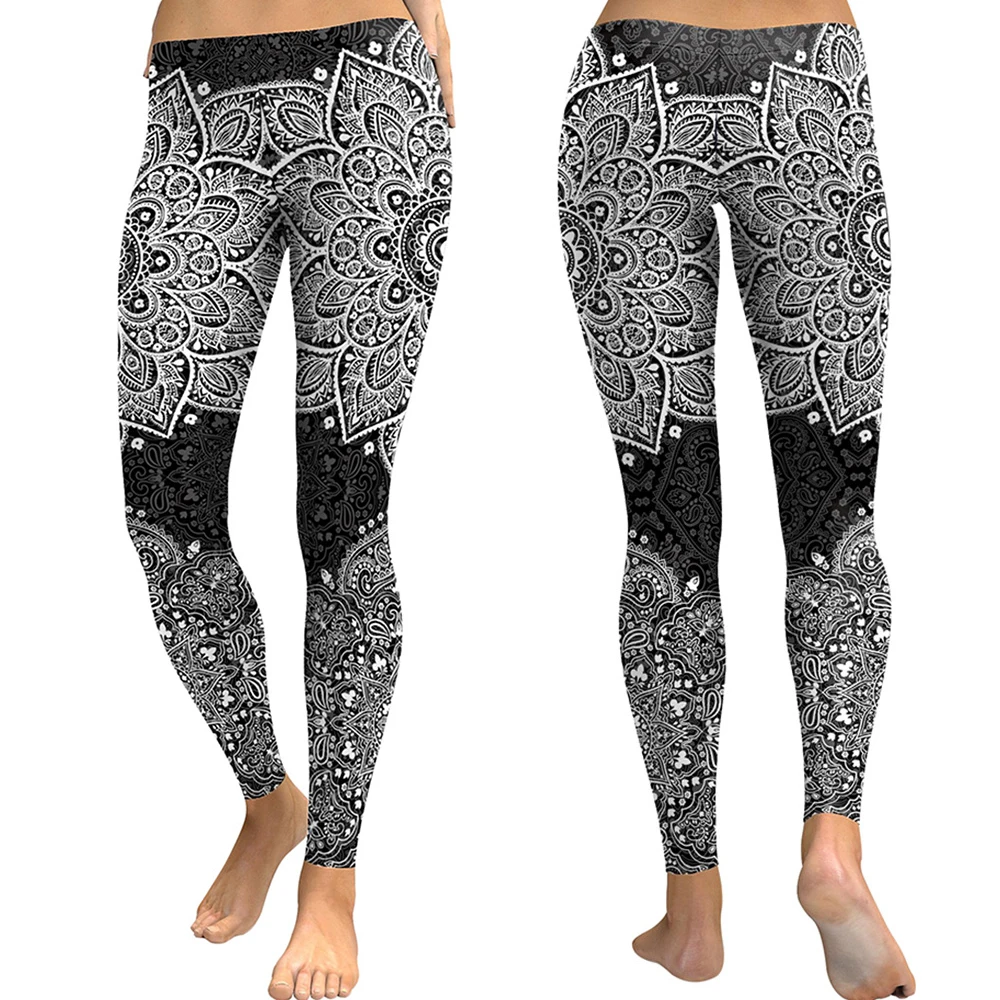 

2019 New Print Yoga Pants Gym Clothing Womens Yoga Pants Fitness Leggings Workout Sports Running Leggings Sexy Push Up Gym Wear