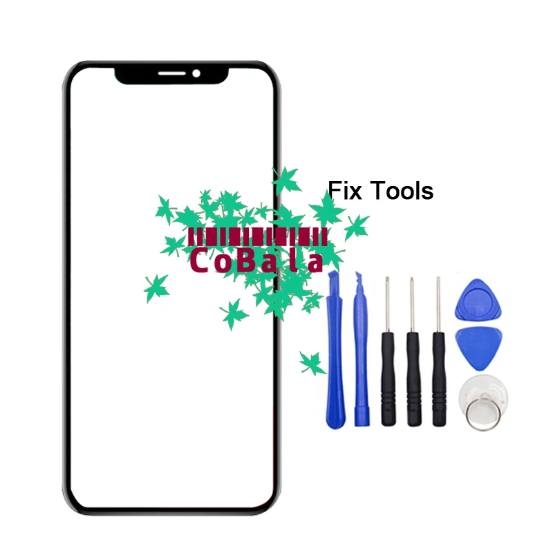 LOVAIN 1Pcs Black For Apple iPhone X Front Glass 5.8 Touch Screen Lens LCD Outer Panel Cover With OCA Repair Replacement Part