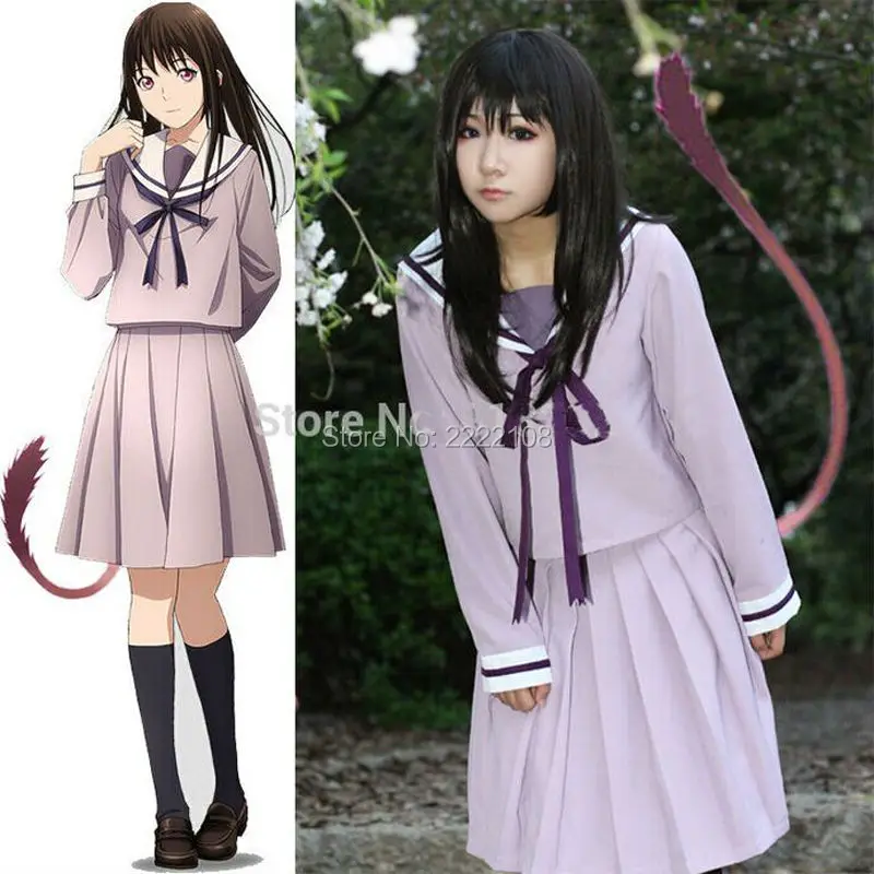 

Hot Anime Noragami Yukine Iki Hiyori School Uniform Sailor Suit Outfit Cosplay Costumes Sailor Dress Cosplay Free Shipping!