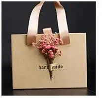 Techome крафт-бумага черный шкафчик, Подарочная коробочка пакет портативная прямоугольная Подарочная коробка с цветком Свадебная вечеринка подарочная коробка - Цвет: 16