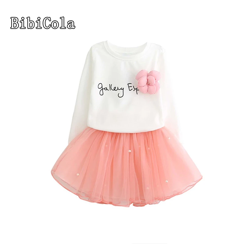 BibiCola summer baby clothing sets infant kids girls clothes sets cute