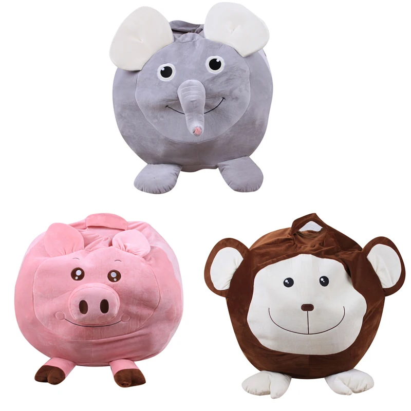 

Cutest Animal Storage Stuffed Cartoon Storage Bean Bag Chair Portable Kids Toy Storage Bag Soft Pouch Clothes Organizer Tool