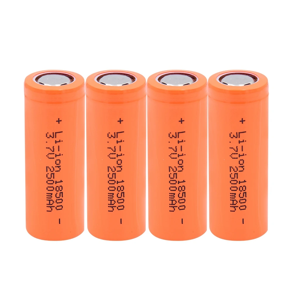 1/2/4 шт. Перезаряжаемые 3,7 V 18500 2500mAh литий-ионные аккумуляторы для е-байка RC игрушки светодиодный фонарь фонарик Vape