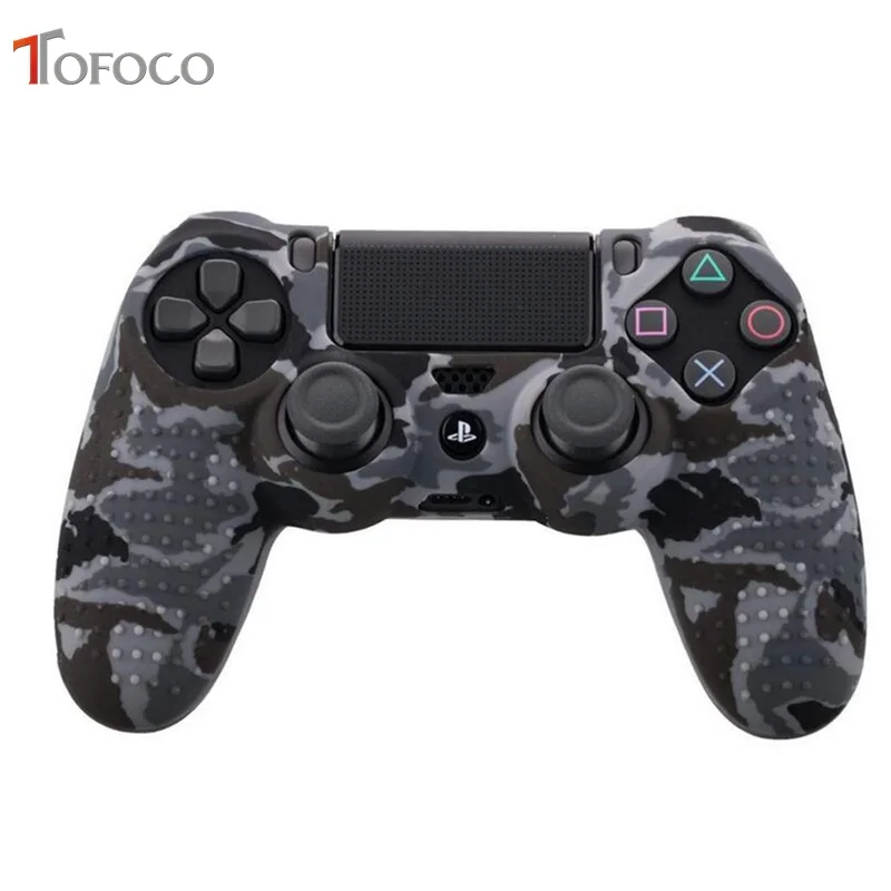 10 цветов Камуфляжный Противоскользящий силиконовый чехол для sony playstation Dualshock 4 PS4 DS4 Pro тонкий контроллер и ручка - Цвет: color 10