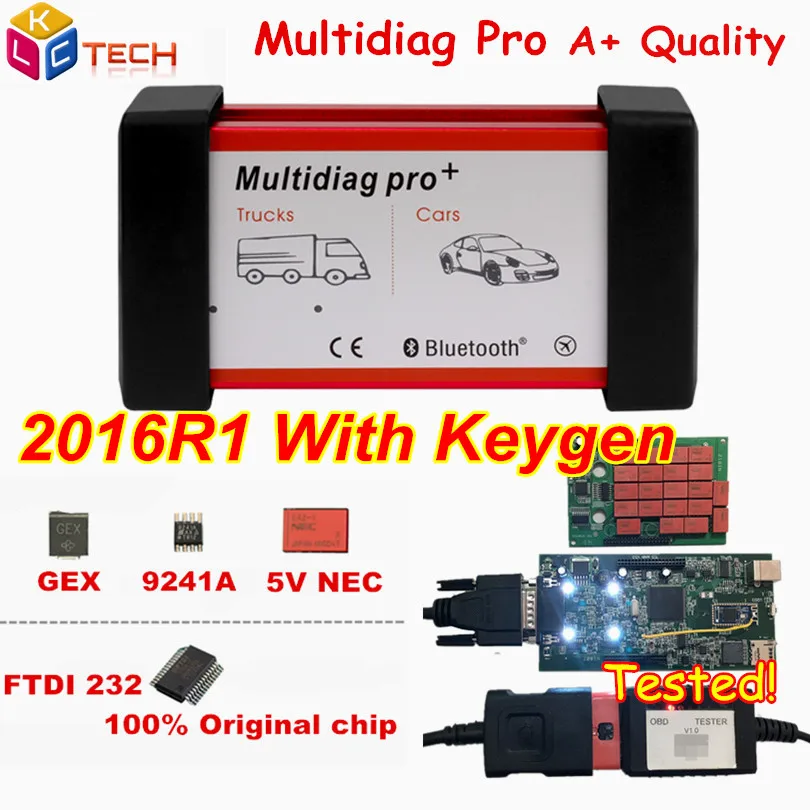 A + качественный новый TCS OBDIICAT 150 AS Multidiag Pro V3.0 MVD 2016 00/2017 1 SW BT 2016.R1 диагностический