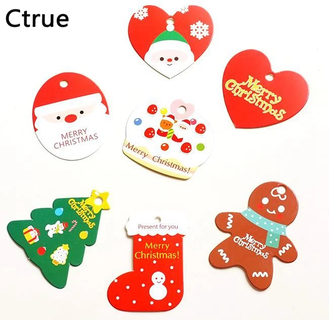 Ctrue-50pcs-Paperboard-Merry-Christmas-Santa-Claus-Christmas-tag-Gift-Tags-Label-Marks-DIY-new-year