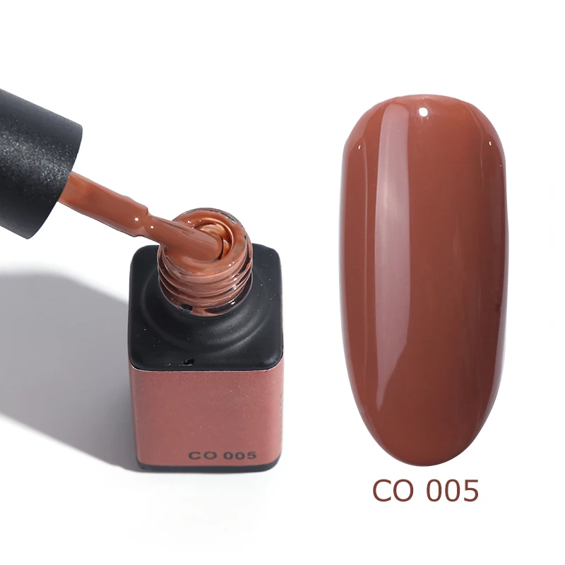 1pc 6ml Coffee Series UV Nail Gel Polish Pure Color Semi Permanent Primer Soak Off Varnish Nail Art Lacquer Decoration TRCO01-06