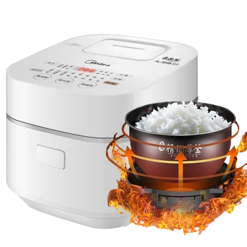 

LK1706 Smart Touch Rice Cooker IH Electromagnetic Heating Rice Cooker 1000W 3L White Square Multicooker Digital Timer Control