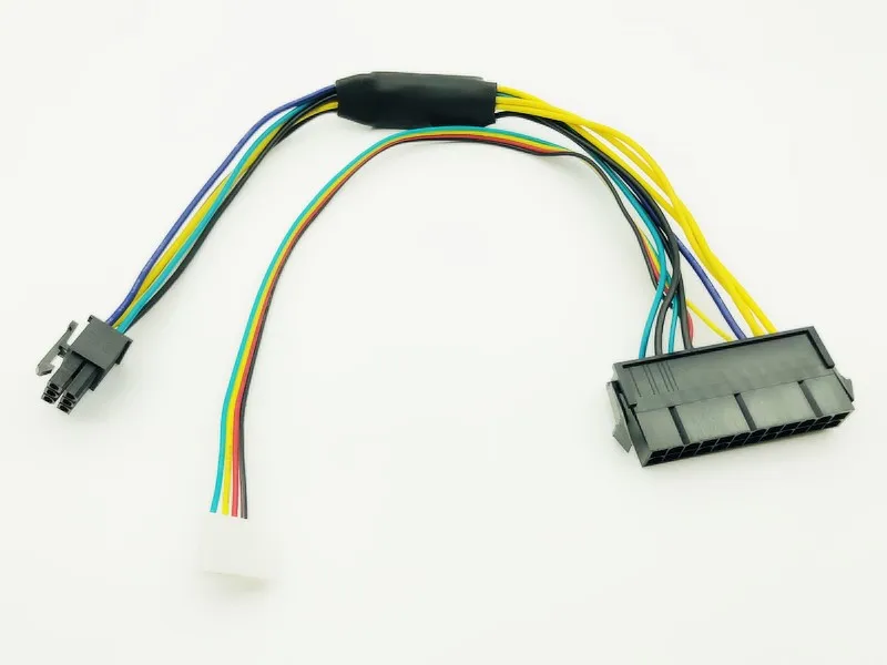 

10 шт. ATX 24 контакта на материнскую плату 2 порта 6 контактов адаптер Кабель питания Шнур для HP Z220 Z230 SFF Материнская плата Серверная рабочая станция 30 см