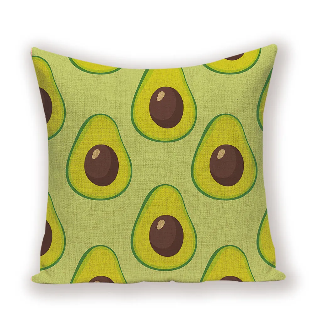 Милый мини-чехол для подушки с рисунком фруктов авокадо, фруктовая Подушка с грушевым деревом, льняная декоративная наволочка для гостиной - Цвет: L1551-5