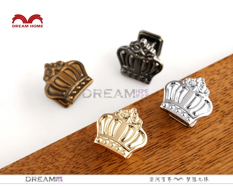 

Kids Furniture Knob Handles Crown Knobs Dresser Pulls Drawer Handles Kitchen Cabinet Door Knobs Bronze Brass