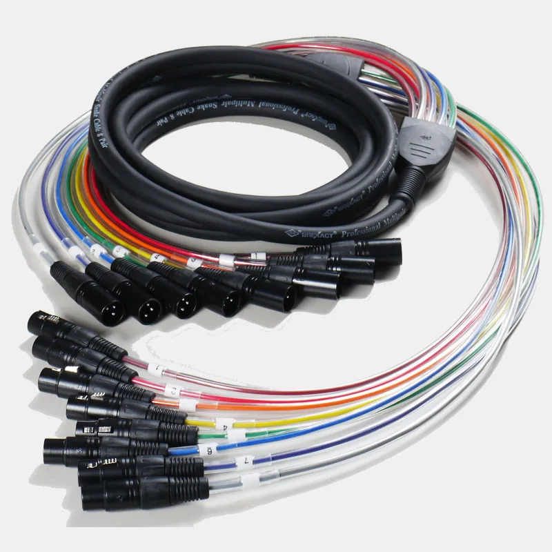 

sunrise SSC-915-RWTB MULTI-CABLE 8 PAIR DB-25 XLR Male to Female Multi Cable Assembly, Rainbow type