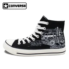 Ручная роспись парусиновые Кроссовки Converse оригинальный дизайн призвание универсал серфинг волна Мужчины Женщины патроны Тейлор обувь