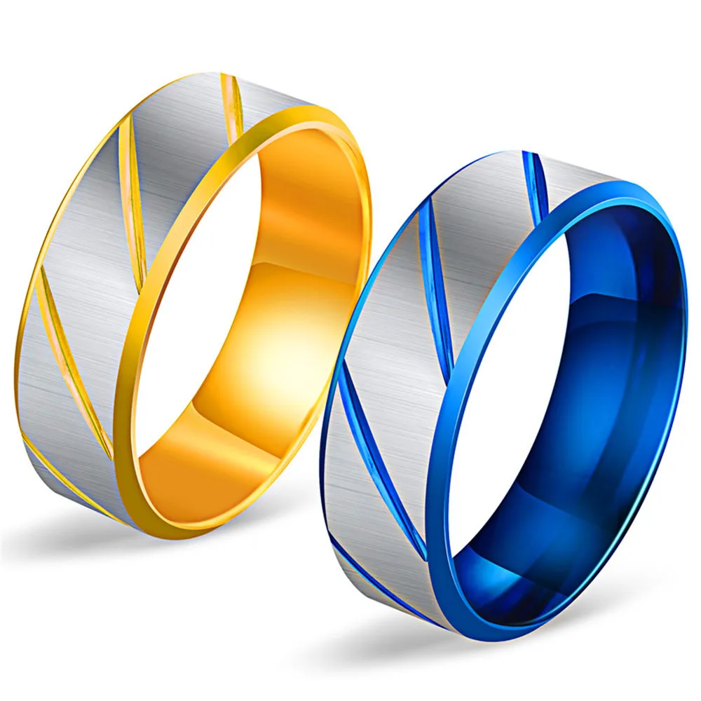 

New Fashion Elegant Classic Brushed Finger Ring High Grade Men Two Colours Are Optional
