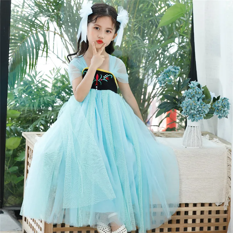 Children Princess Elsa Dress Girls Anna Coronation Clothing Set Gown Kids Birthday Party Cosplay Costume Baby Fille Robe | Детская