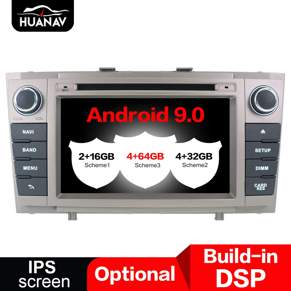 Cheap DSP Android 9 Car CD DVD Player GPS Navigation For Toyota Avensis 2009-2015 T27 head unit auto radio stereo tape recorder 4+64G 3