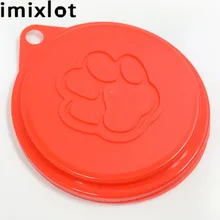 New Arrival 1 Pc Pet Food Can Cover Lid Dog Cat Pet Tin Lids Plastic Reusable Storage Cap Top Wholesale pet silicone canned lid cover sealed feeders food can lid dog cat storage top cap reusable cover lid health pet daily use