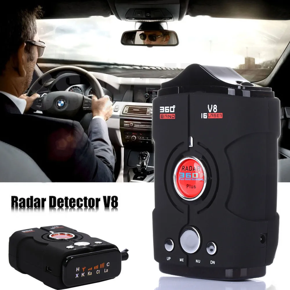 

Best Car 360 Degree 16 Band LED Display V8 Anti Radar Detector Speed Voice Alert Warning J20