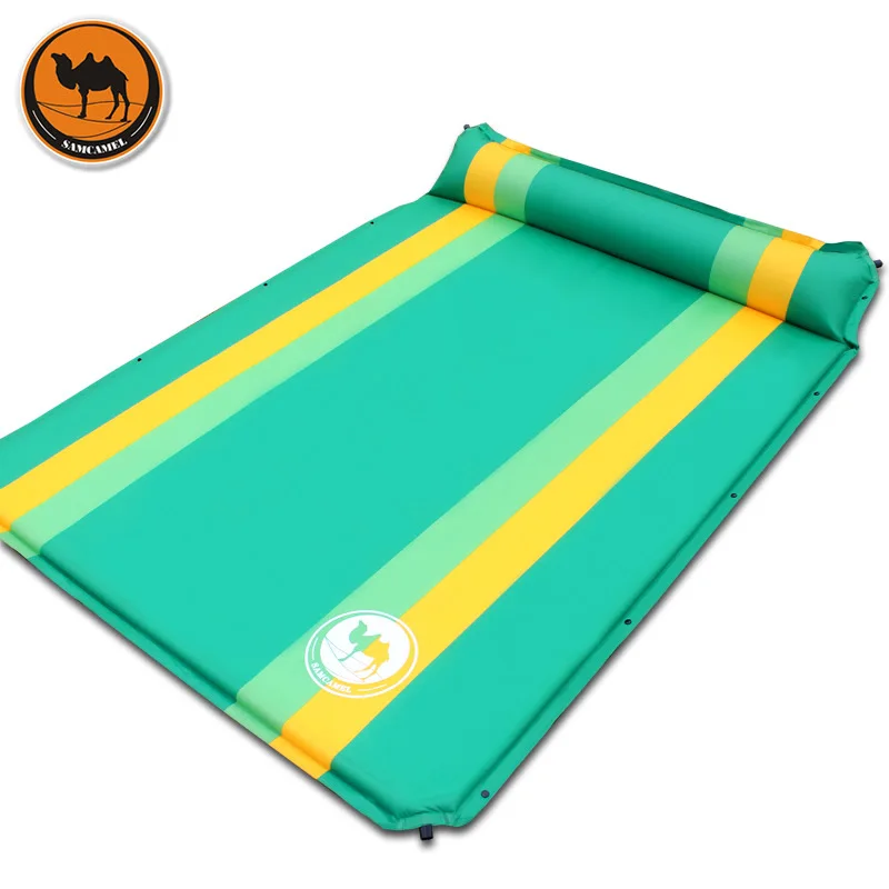 Camel 033 2 color double automatic inflatable mat outdoor
