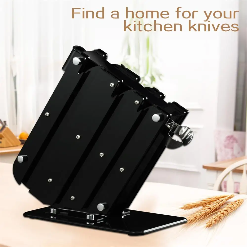 

XYj Multifunction Knife Holder Acrylic Simple Fashion Style Kitchen Stainless Steel Knife Stand Tool Holder Cooking Acessories