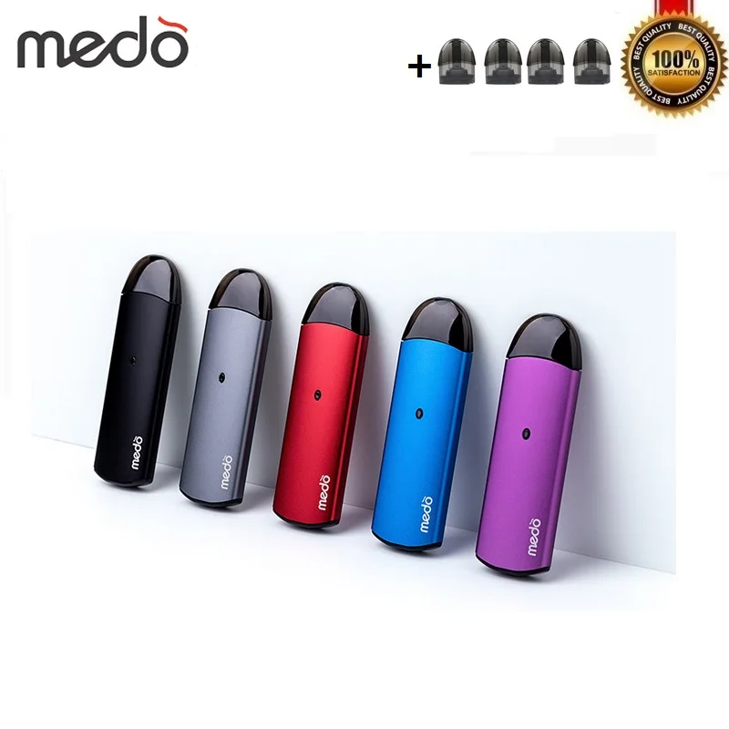 Оригинальный комплект Medo Pod Vape 500 мАч аккумулятор с 4 шт 2 мл картриджи Ом катушка VS