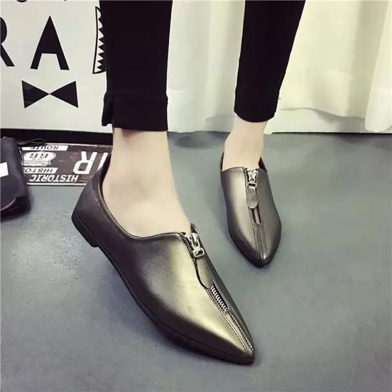 2016 New Spring Fall Fashion Hot font b Women b font Pointed Toe Casual Shoes Red
