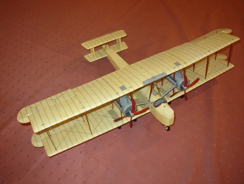 Бумажная модель сделай сам британский бомбардировщик Vickers vimy'' WW I Boy