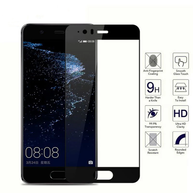Для huawei P10 облегченное закаленное стекло полное покрытие HD Премиум Защитная