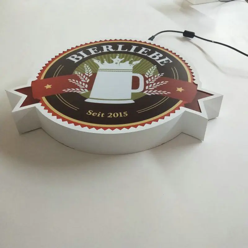 Изготовленные на заказ вывески Круглая Панель ультра тонкий световой короб для рекламы