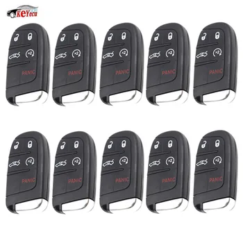 

KEYECU 10 Pcs/lot Replacement Remote key Shell Case Fob 5 Button for Chrysler 300 Challenger Charger Grand Cherokee Journey