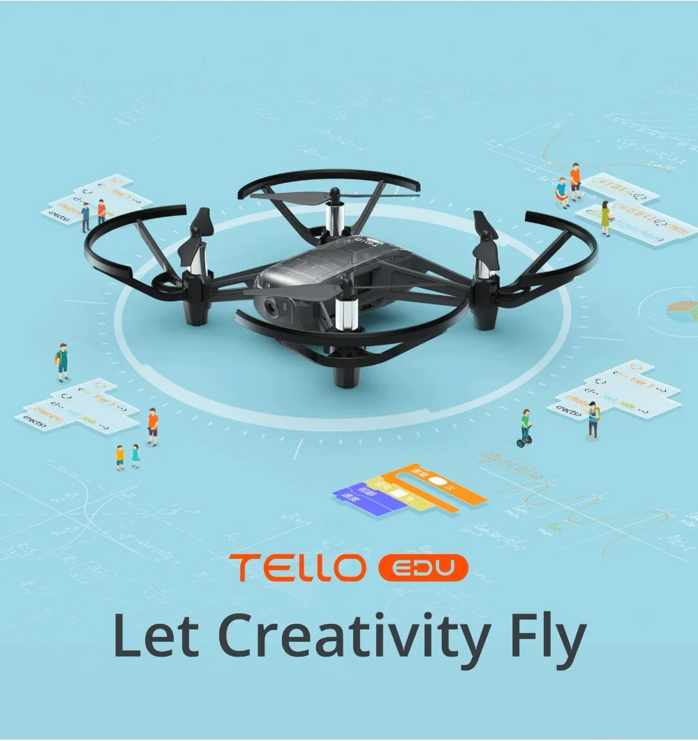 DJI Tello EDU/Tello Boost Combo Мини-Дрон выполнять летающие трюки снимать быстрые видео с EZ Shots игрушка плоскость FPV