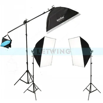 

Godox TL-5 Photo Studio Continuous Light Tricolor Head Light Bulbs + Light Stand + Softbox Photography Lighting Kit