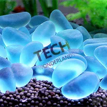 Красивый голубой океан стеклянный камень украшение орнамент для аквариума аквариум домашний сад ваза