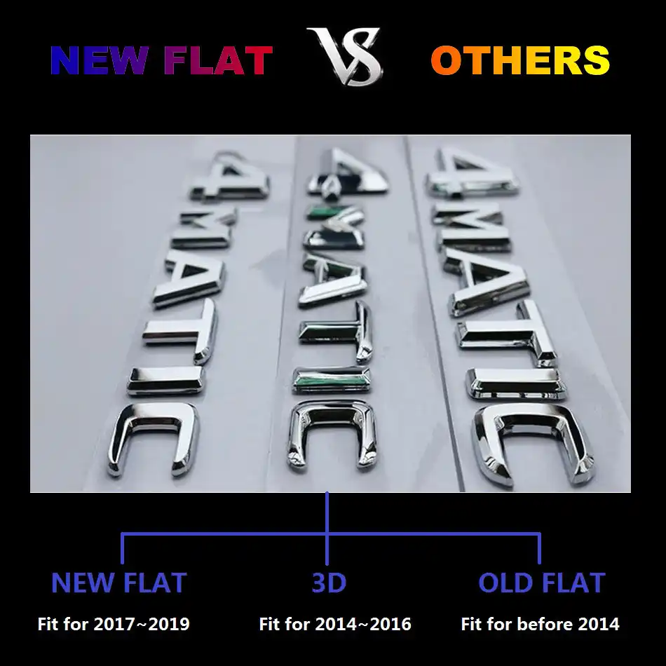Silver Chrome S500 Rear Emblem Boot Badge Letter Number Sticker Compatible For S Class W220 W221 W222