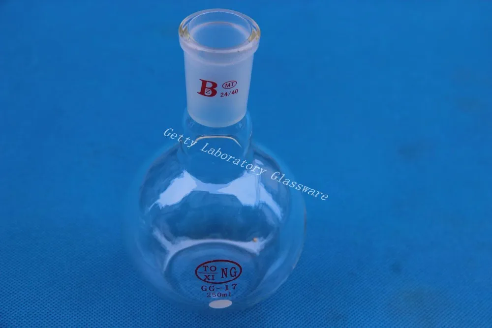 Flat bottom flask single neck 250ml 24/40 joint heavy wall | Канцтовары для офиса и дома