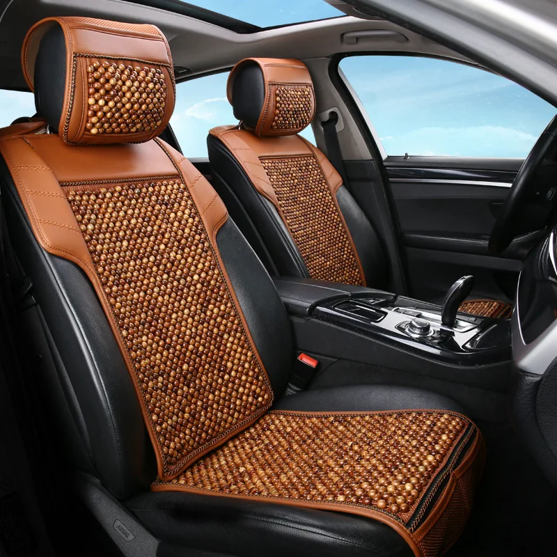 New Arrival Automobile Wooden Bead Single Cushion Summer Cold Cushion Natural Wood Fragrance Environmental Protection