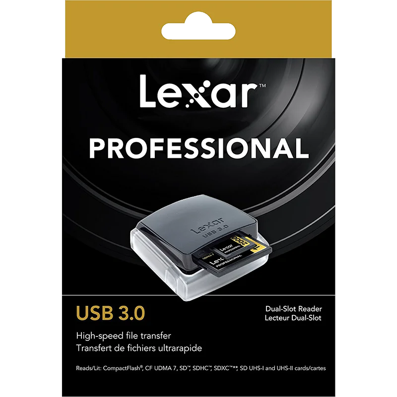 Профессиональный внешний кардридер Lexar USB 3 0 высокоскоростной с двумя слотами