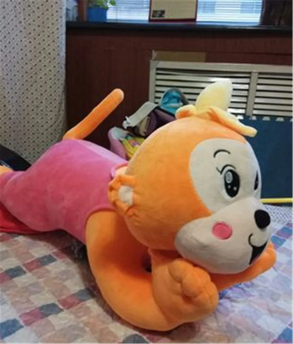 Fancytrader Large Stuffed Plush Lying Cartoon Monkey Toy Soft Anime Monkeying Doll 90cm 35inch 3 Colors Available10