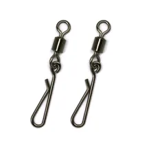 

50pcs/lot 2# To 12# Rolling Swivel With Hanging Snap Fishing Tackle Fishhooks Fishing Connector Fishing Swivels Tool