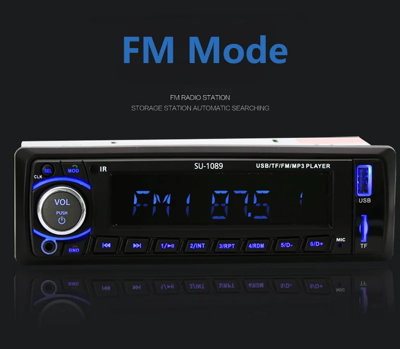 Bluetooth MP3 в тире 1Din автомобильный Радио BT/FM/USB/SD плеер " 12 V Поддержка дистанционный пульт стерео